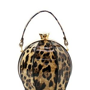 D'ORCIA Mini Animal Print Basketball Purse